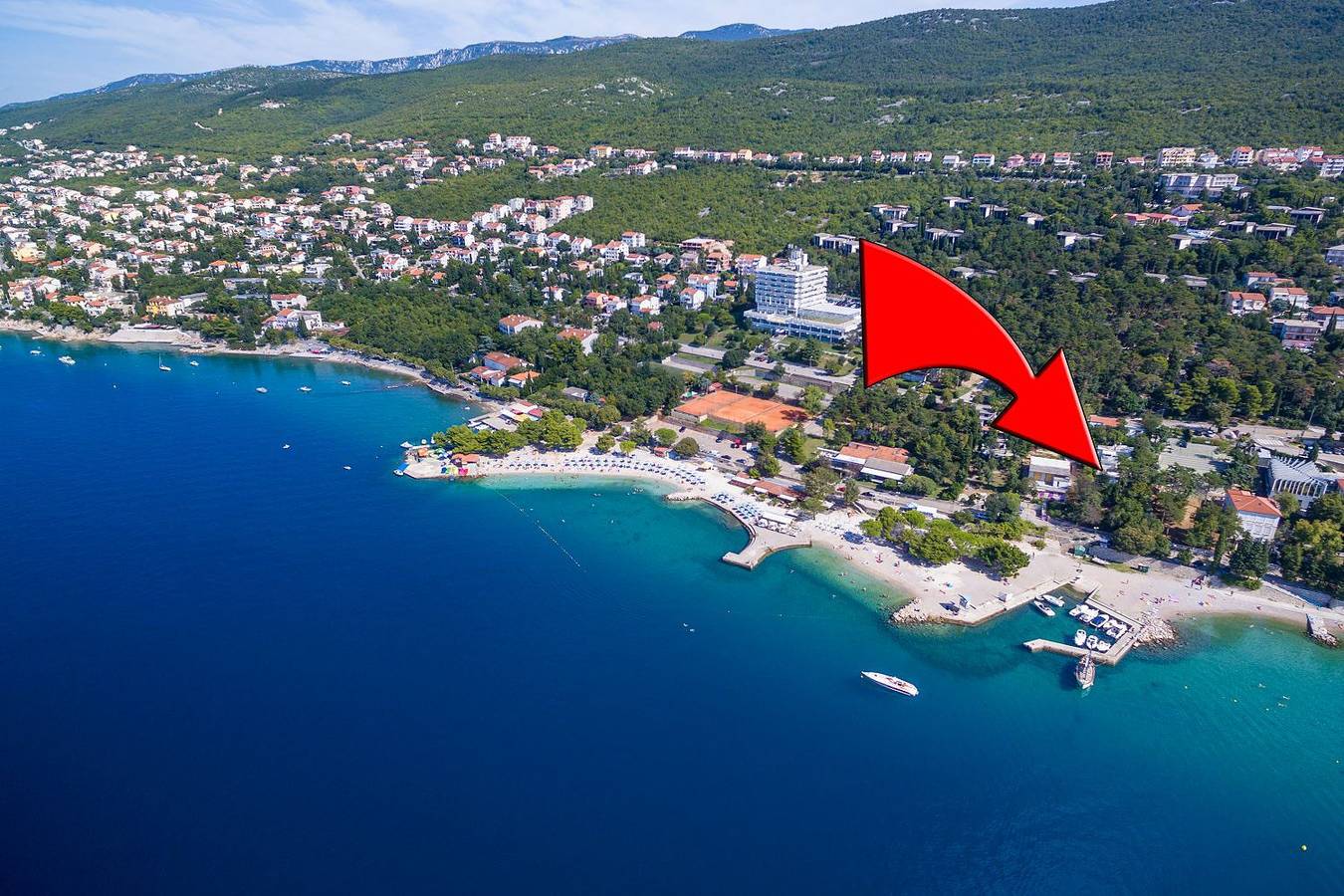 Cały apartament, Apartament wakacyjny dla 2 osób z taras in Dramalj, Żupania primorsko-gorska