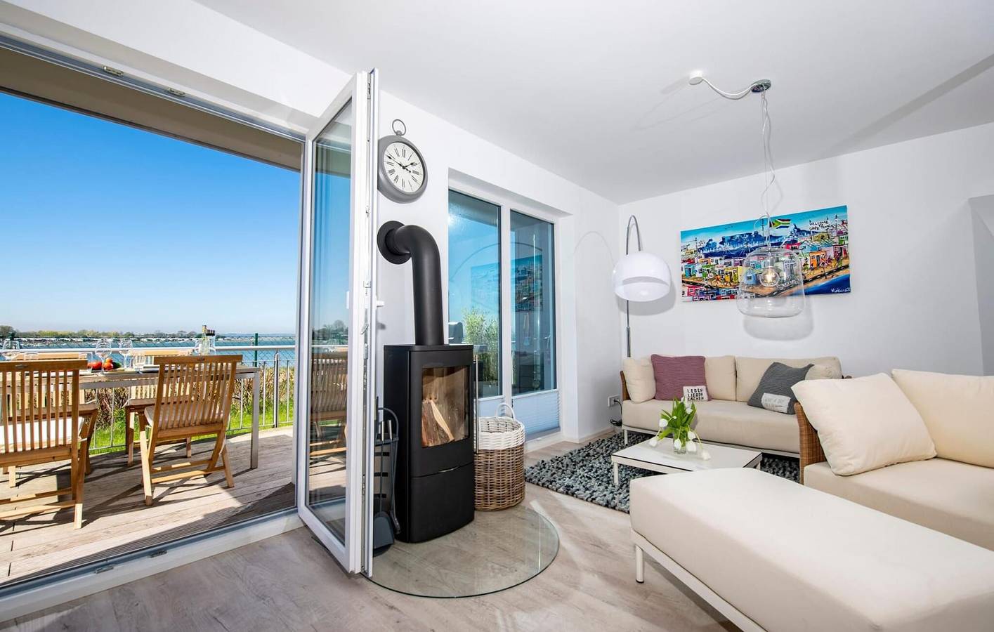 Apartment mit Meerblick, Terrasse und Parkplatz, 1 km zum Strand in Olpenitz, Kappeln