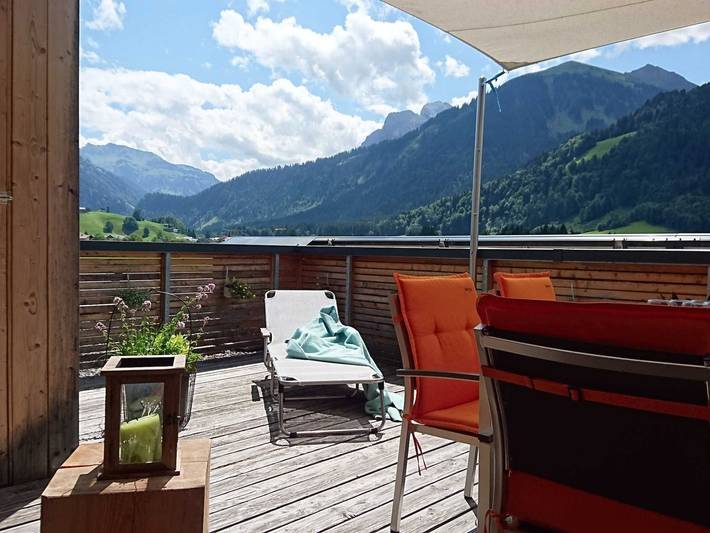 Ferienwohnung für 6 Personen, mit Terrasse und Sauna sowie Ausblick in Au - 2