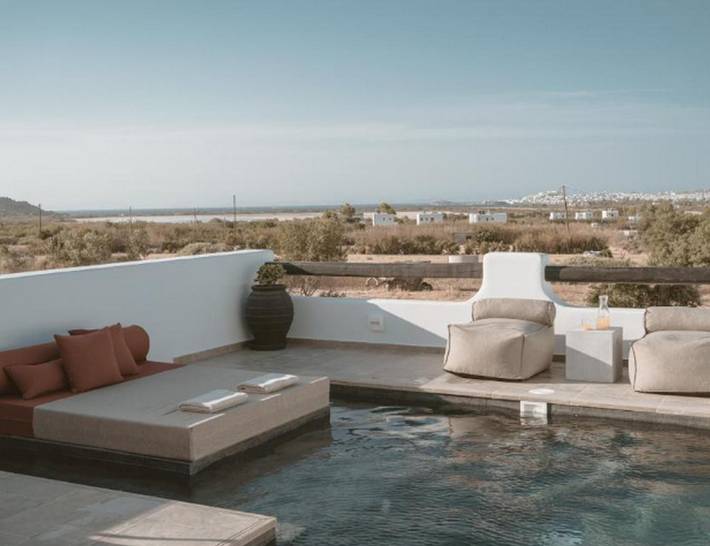 Location de vacances pour 6 personnes, avec Vue sur l’océan ainsi que Balcon et Terrasse dans Agia Anna