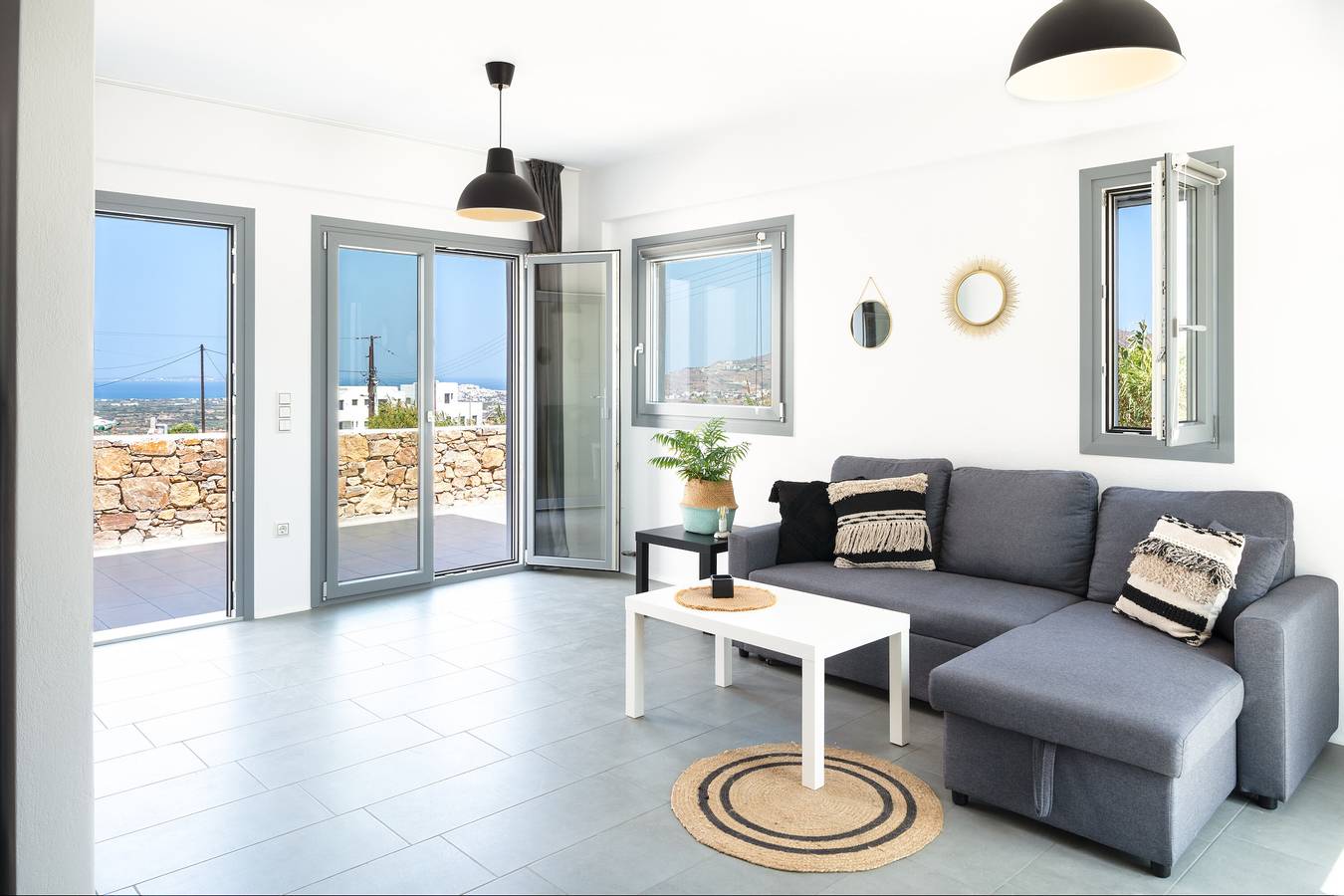 Maison de vacances "Celestial View Galanado" avec vue sur la mer, piscine partagée et Wi-Fi in Cyclades