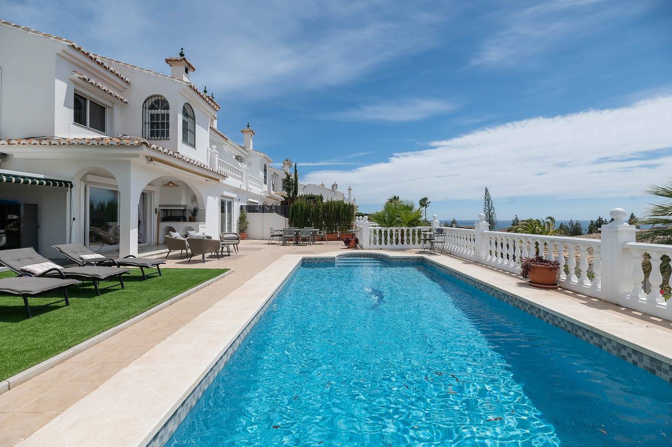 Maison de vacances 'Casa Panoramica' avec vue sur la mer, Wi-Fi et climatisation in Mijas Costa, Mijas