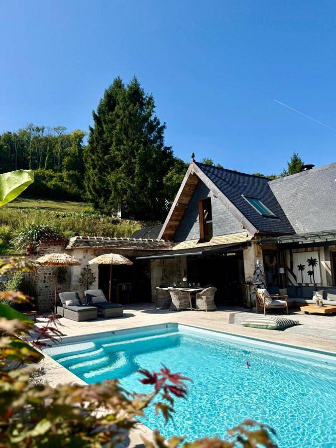 Maison de vacances pour 8 personnes, avec jardin ainsi que vue et piscine