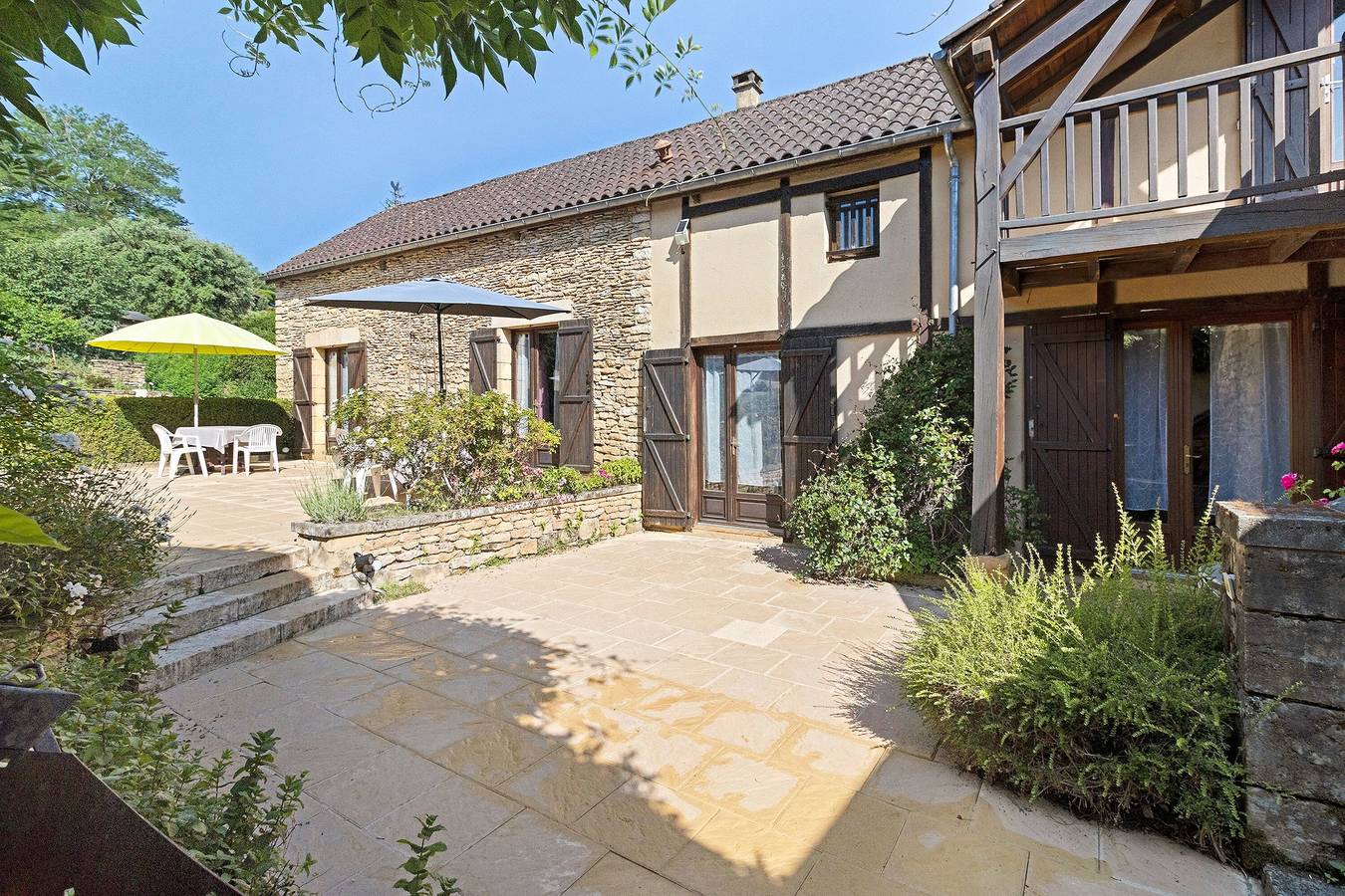 Stone Cottage for 14 with Heated Pool in Peaceful Sarlat Setting in Sarlat-la-Canéda, Périgord Noir