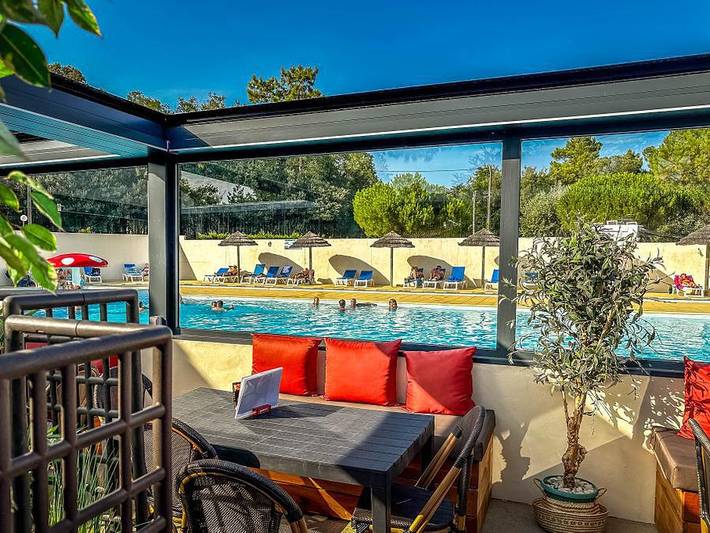 Camping Le Lagon Bleu - Mobilheim 4 personen - Mobilheim O Hara 804, 2 Schlafzimmer, mit Terrasse, für 1–4 Personen in Notre-Dame-de-Monts, Vendée