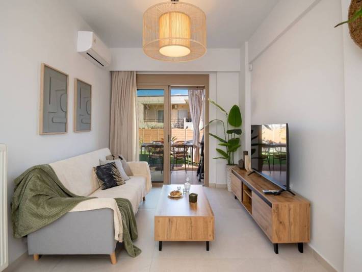 Studio für 3 Personen, mit Balkon und Garten in Rethymno (Stadt)
