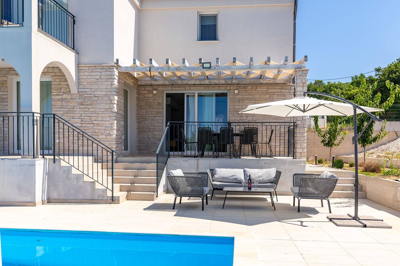 Diminici Villas / 4 bedroom villa with pool and sea view 21B in Sveti Lovrec Labinski, Eastcoast Istria