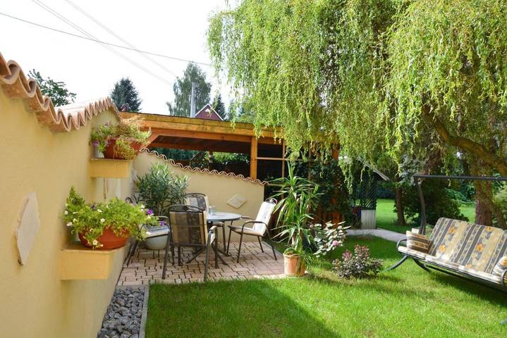 Ferienwohnung für 4 Personen, mit Terrasse und Garten sowie Ausblick in Stolpen