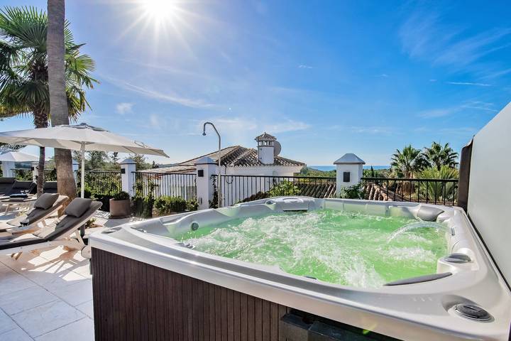 Super Andalusian Villa Near Beach with Heated Pool in Elviria, Marbella