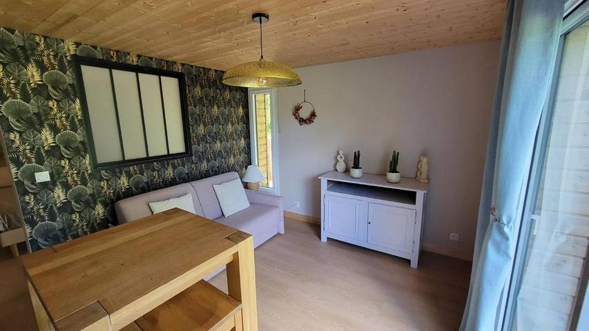 Location de vacances pour 3 personnes, avec jardin ainsi que vue et terrasse à Amfreville (Normandie) - 4