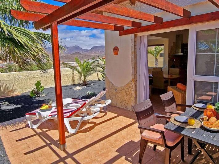 Bungalow für 4 Personen, mit Terrasse und Garten auf Fuerteventura