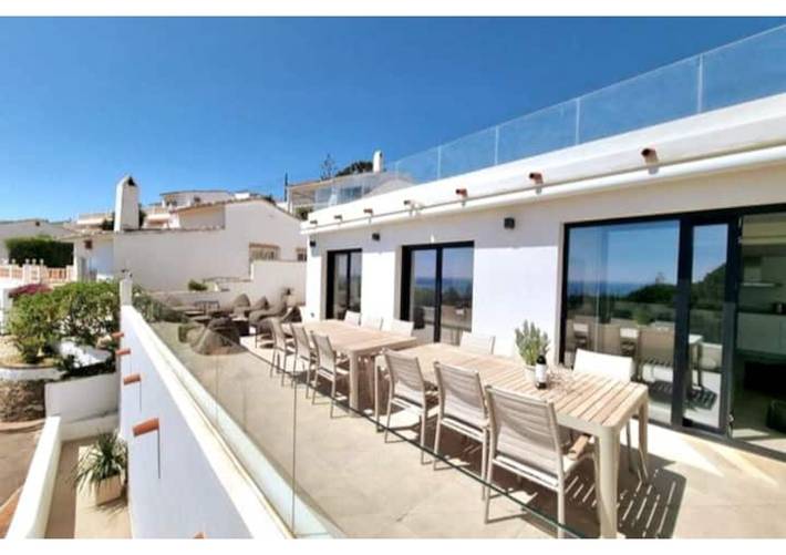 Luxuriöse Villa mit privatem Pool, mit Meerblick, WLAN und Klimaanlage in Mijas Costa, Mijas