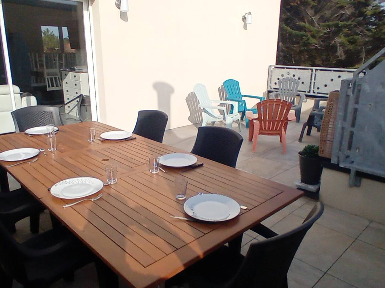 Casa cerca de la playa, luminosa con balcón y gran sala de estar - Sábanas incluidas in Portbail, Côte de la Déroute