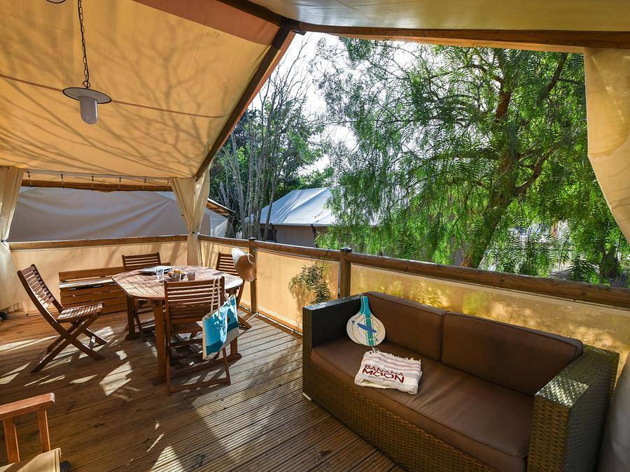 Camping Les Mimosas - Lodge 4 personen - Lodge Maasai in Cavalière, Le Lavandou