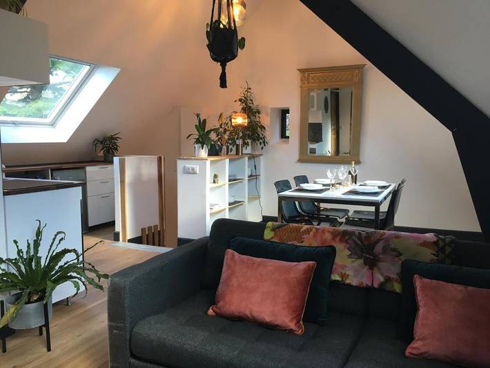 Appartement de vacances pour 4 personnes, avec Terrasse ainsi que Jardin et Vue
