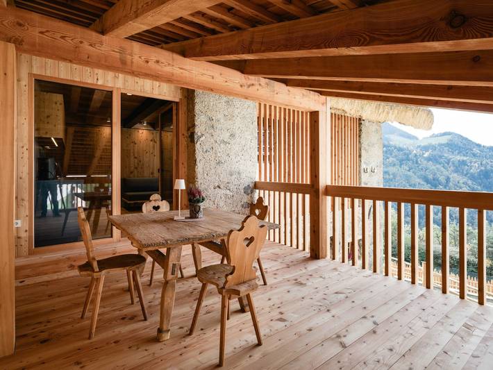 Ferienwohnung für 3 Personen, mit Balkon und Ausblick sowie Garten in Trentino-Südtirol