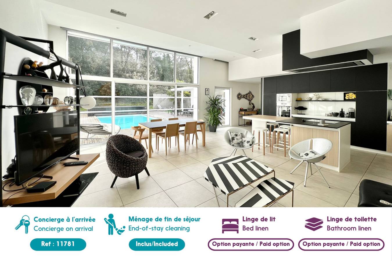 Villa avec piscine - 500m de la plage de Rampillon in Longeville-sur-Mer, Vandea