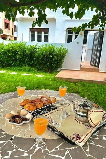 Location de vacances pour 4 personnes, avec terrasse ainsi que jardin et vue, animaux acceptés à El Jadida