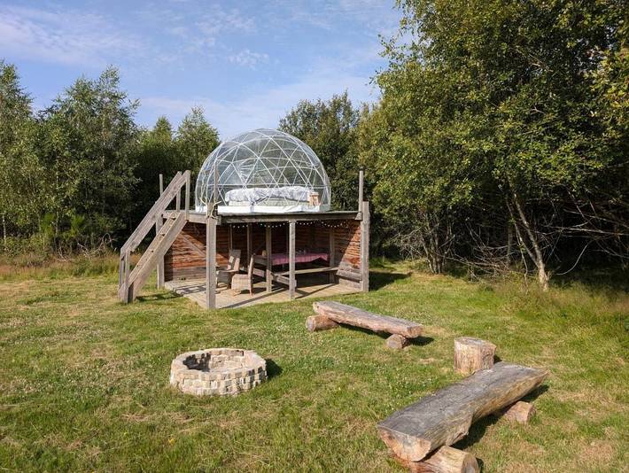 Tente pour 2 personnes, avec Terrasse ainsi que Jardin et Vue
