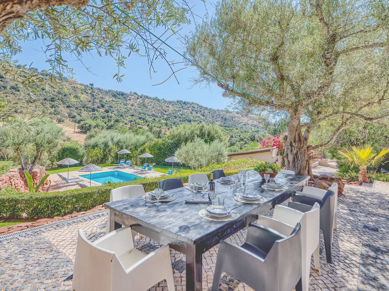 Villa mit Panoramablick, Pool, Klima - 12 Pers. in São Bartolomeu de Messines, Faro Distrikt