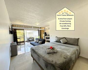 Gîte pour 2 personnes, avec balcon et vue à Papeete