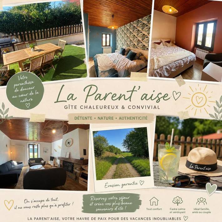 Location de vacances pour 7 personnes, avec vue et jardin dans Brenat