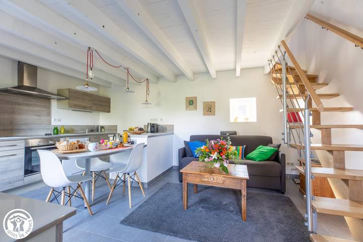 Gîte pour 2 personnes, avec Terrasse ainsi que Jardin et Vue