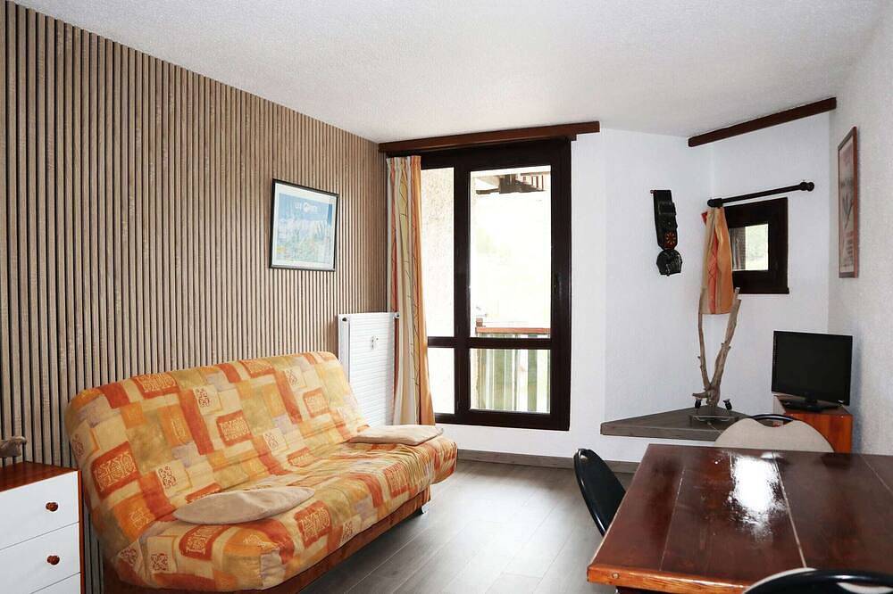 Ganze Wohnung, Studio für 4 P., direkt an den Pisten, Südblick, Haustiere erlaubt in Les Orres, Nationalpark Écrins