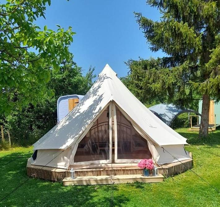 Tente pour 4 personnes, avec piscine ainsi que vue et jardin en Charente-Maritime - 4