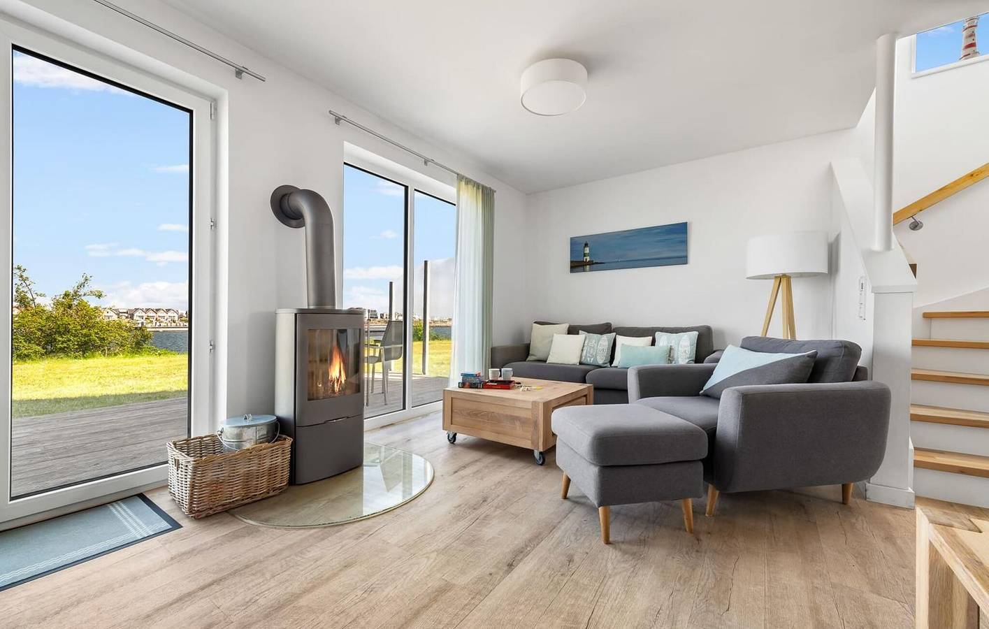 Apartment mit Meerblick, Terrasse, TV und Parkplatz 400 m vom Strand entfernt in Olpenitz, Kappeln