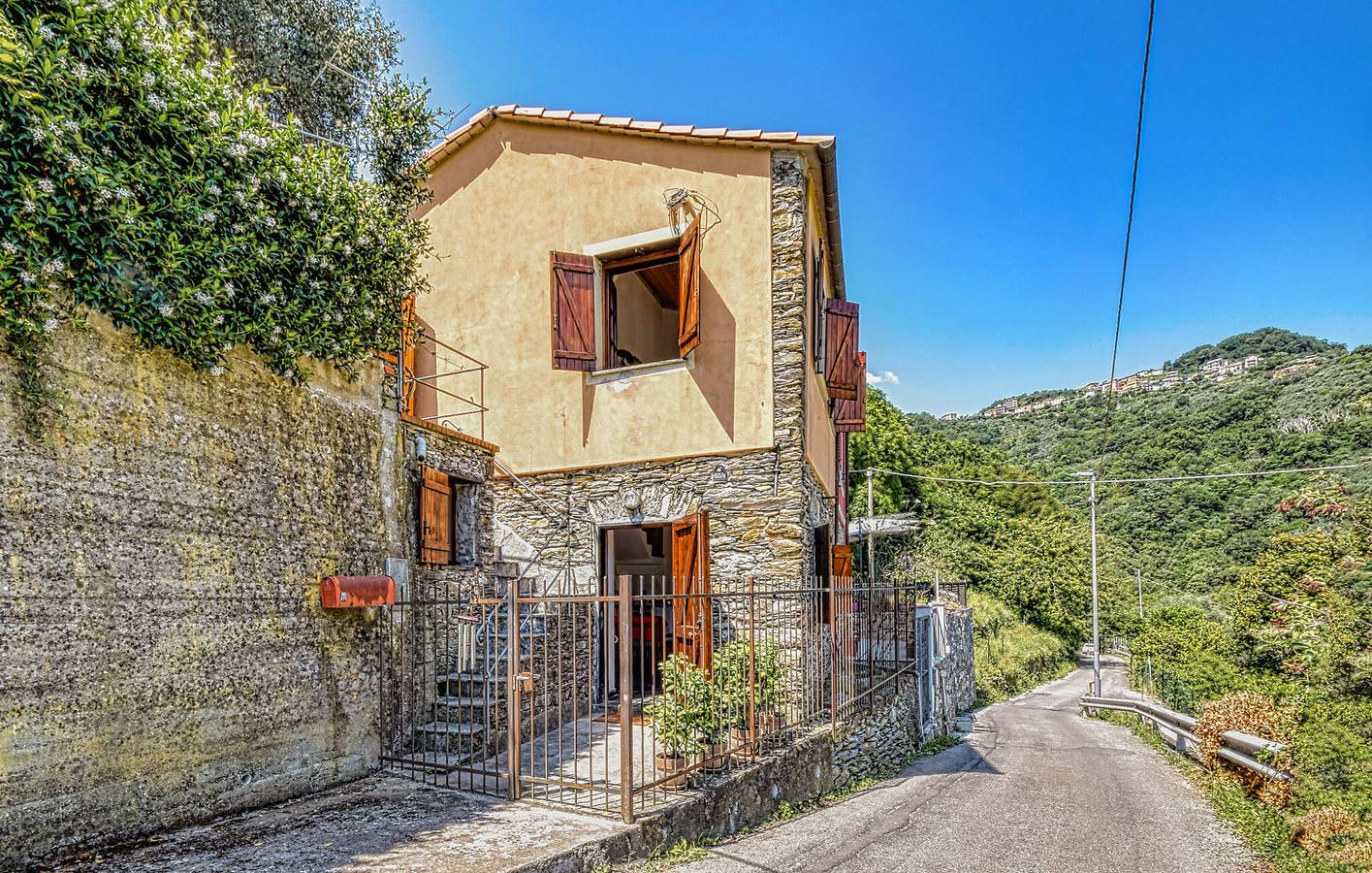 Gemütliche Terrassenwohnung bei Avegno - Parkplatz, Flussblick in Terrile, Uscio