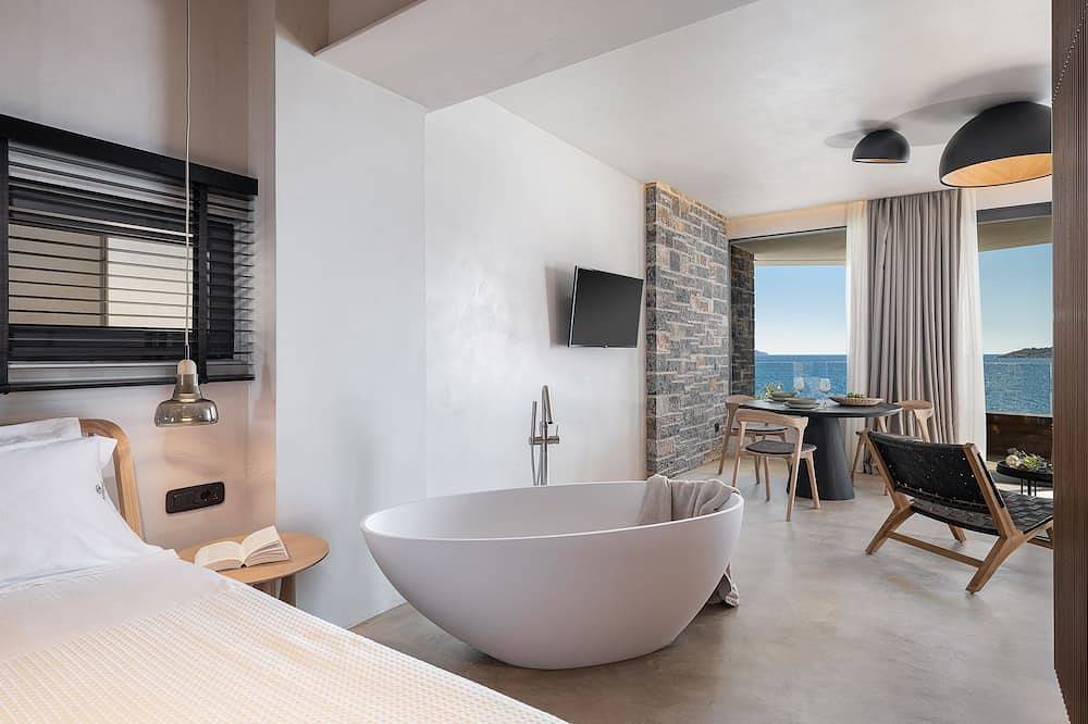 Appartement entier, Brand new Luxury, Seannamon suite 3, amazing seaview in Plage d'Almyros (Agios Nikolaos), Crète du Nord