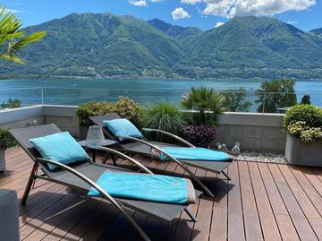 Ferienwohnung für 4 Personen, mit Terrasse und Seeblick in Minusio