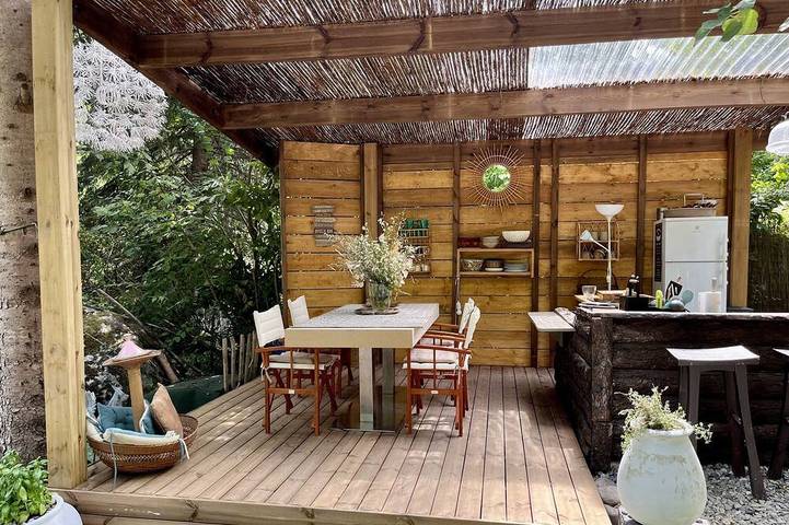 Maison de vacances pour 5 personnes, avec Terrasse ainsi que Jardin et Piscine