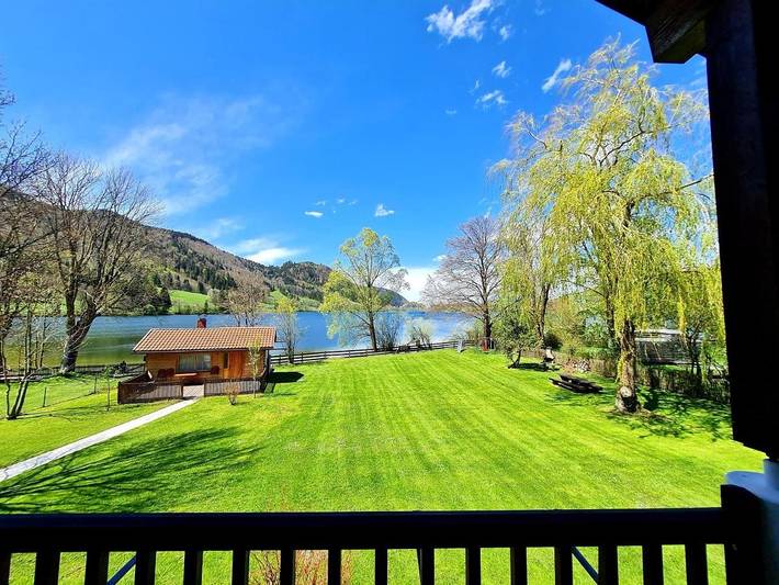 Ferienwohnung für 2 Personen, mit Balkon und Terrasse sowie Garten und Sauna am Schliersee