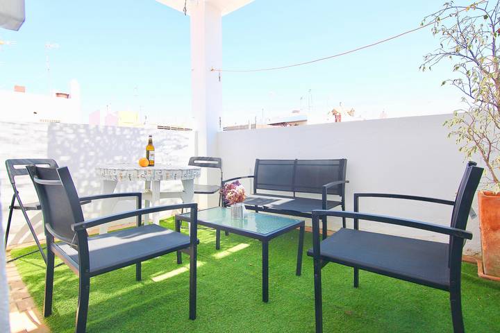 Location de vacances pour 5 personnes, avec Terrasse à Cadix