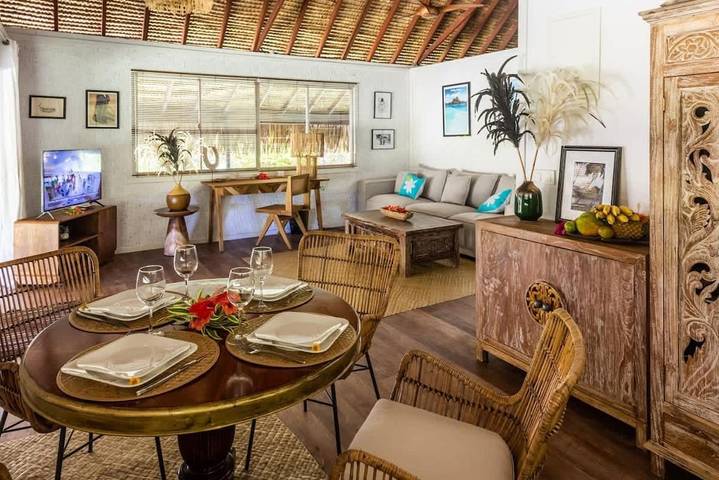 Maison de vacances pour 4 personnes, avec terrasse et jardin dans Bora Bora