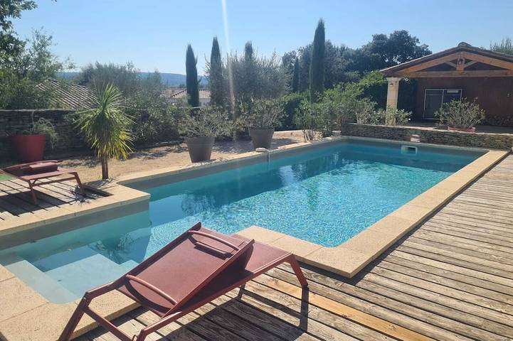Villa with view of the pont du gard in Castillon-du-Gard, Nimes und Umgebung
