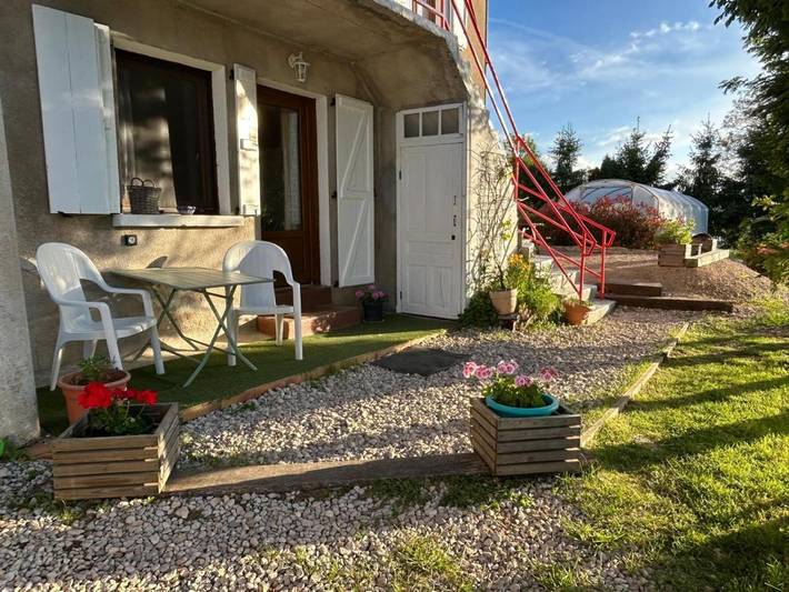 Appartement de vacances pour 2 personnes, avec Terrasse ainsi que Jardin et Vue