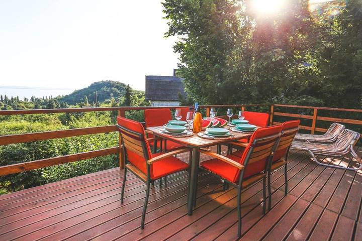 Location de vacances pour 4 personnes, avec sauna et vue ainsi que jardin et vue sur le lac à Szigliget - 3