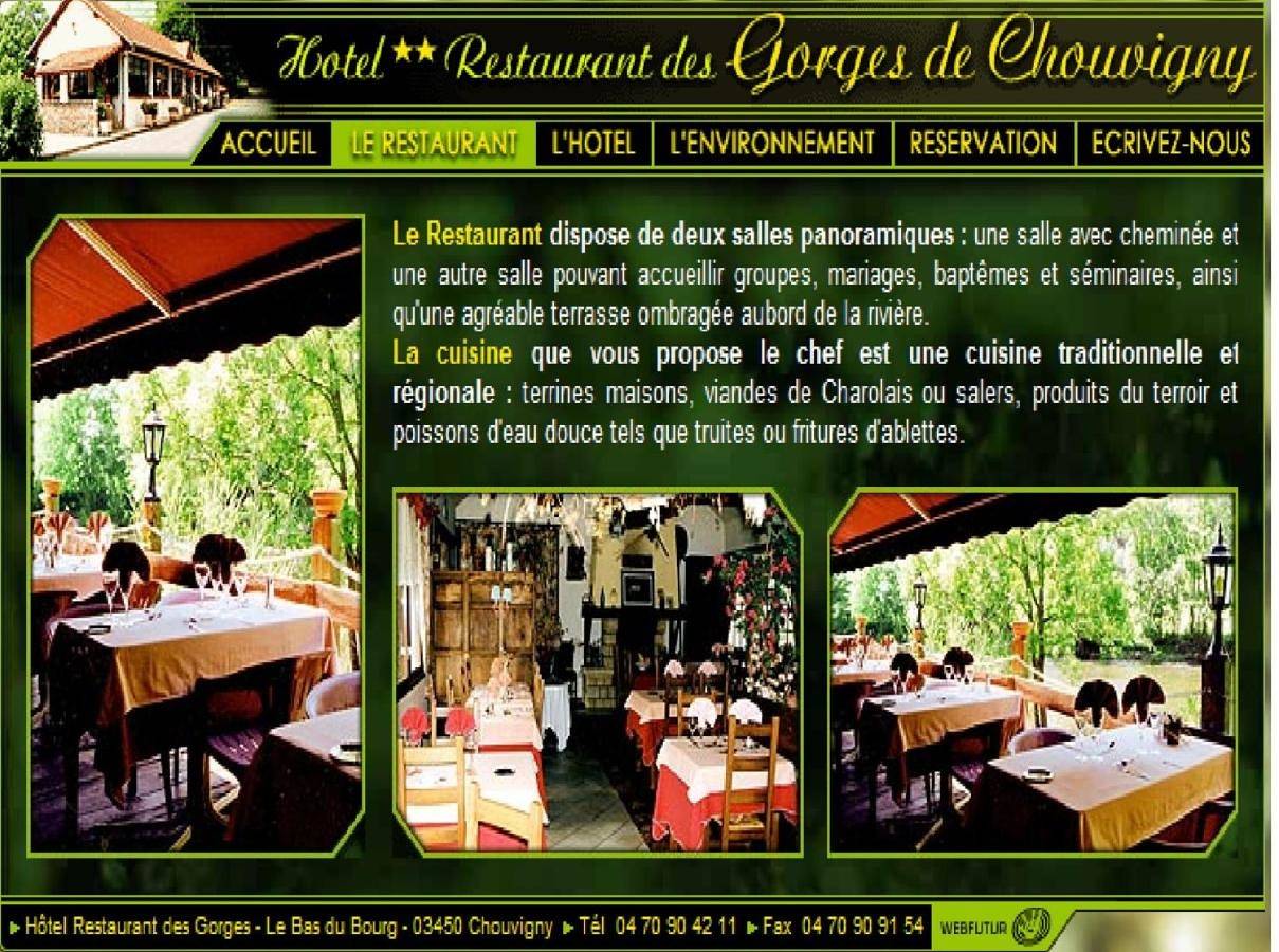 Hotel Restaurant Les Gorges de Chouvigny in Chouvigny, Région de Montluçon