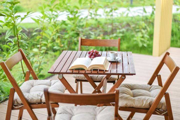 Ferienwohnung für 5 Personen, mit Garten und Ausblick sowie Terrasse, mit Haustier - 1