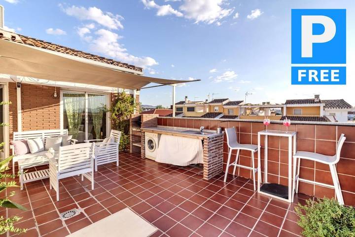 Apartamento para 4 personas, con vistas y jardín, Se admiten mascotas en Armilla