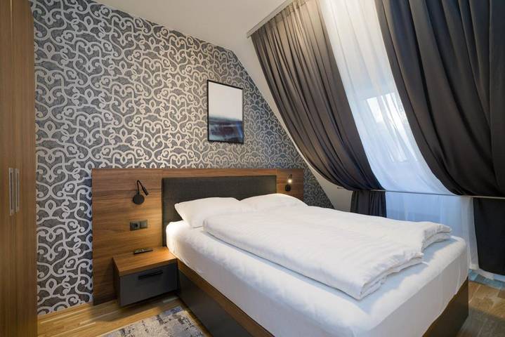Ferienhaus für 4 Personen, mit Balkon und Terrasse sowie Garten und Ausblick