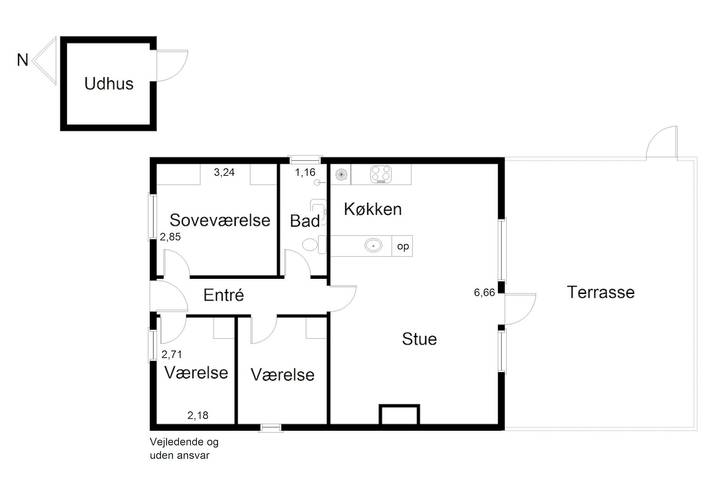 Ferienhaus für 6 Personen, mit Terrasse in Vejers Strand