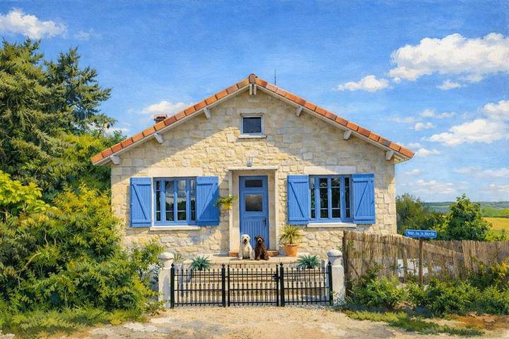 Location de vacances pour 8 personnes, avec vue et piscine ainsi que terrasse et jardin, animaux acceptés à Cancon - 3