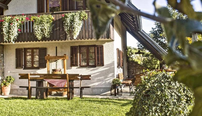 Ferienhaus für 4 Personen, mit Balkon und Terrasse sowie Garten und Sauna