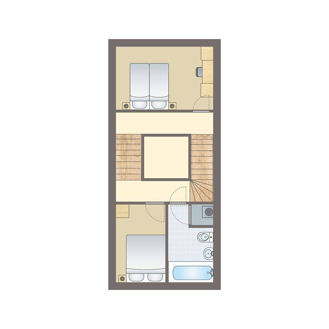 Bungalow für 4 Personen mit Balkon/Terrasse in Lipno, Nationalpark Böhmerwald