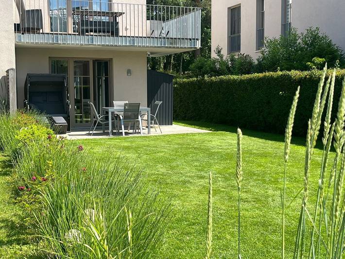 Ferienwohnung für 2 Personen, mit Terrasse und Garten sowie Sauna in Dierhagen