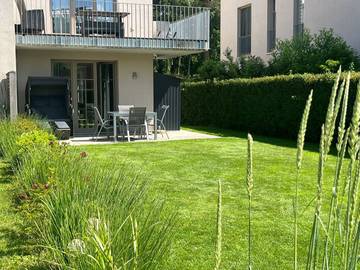 Ferienwohnung für 2 Personen, mit Sauna und Garten am Dierhagen Strand